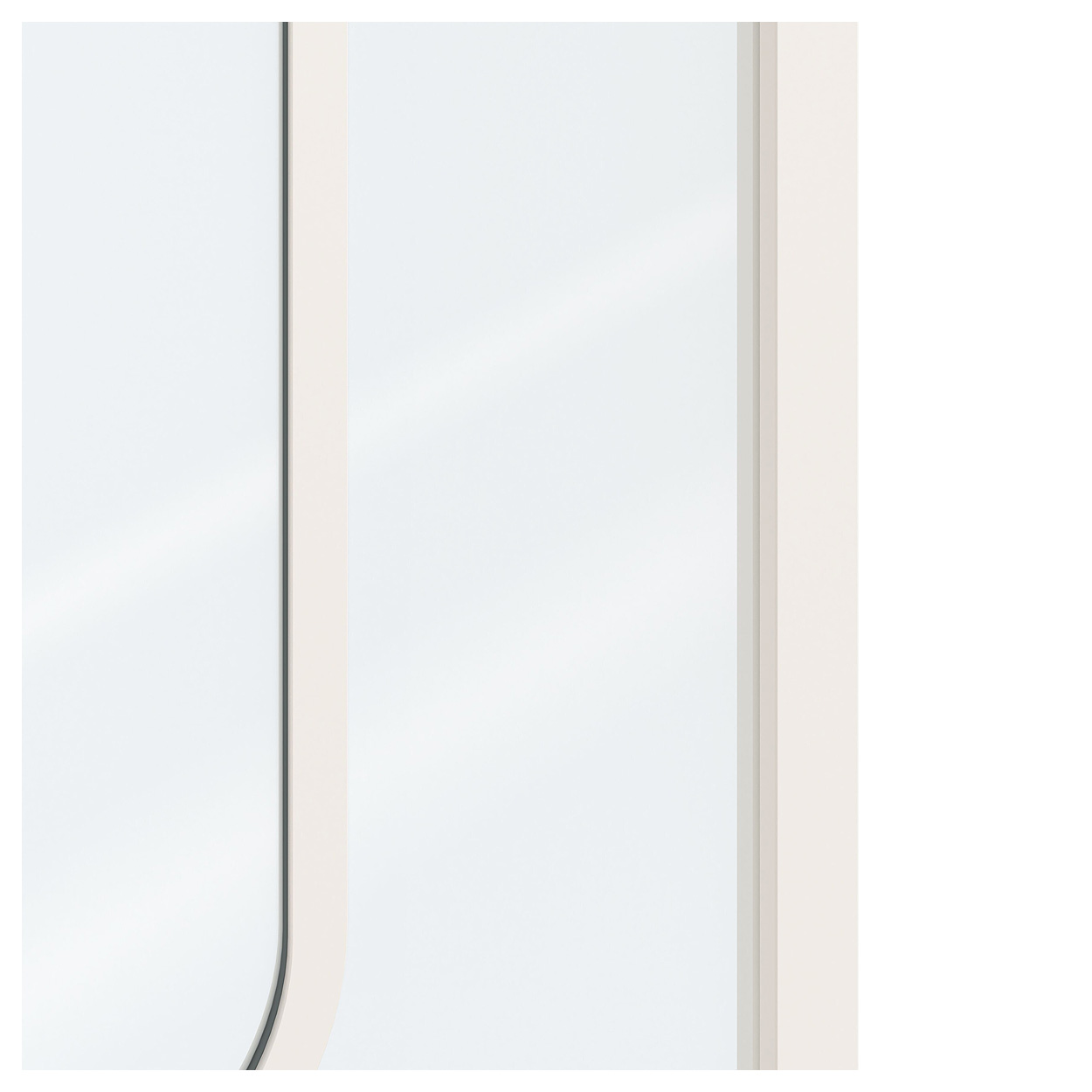 Binnendeur Skantrae SSL 14623 Blank Glas Wit Gelakt
